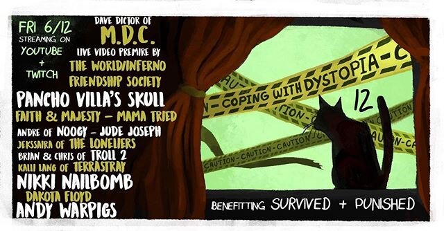 Have you missed us? Well, we&rsquo;ve missed you anyway.  Coping with Dystopia has been organizing live stream shows for the end times.  Each week they showcase different bands and raise money for a different cause.  This week we&rsquo;ll be on, rais